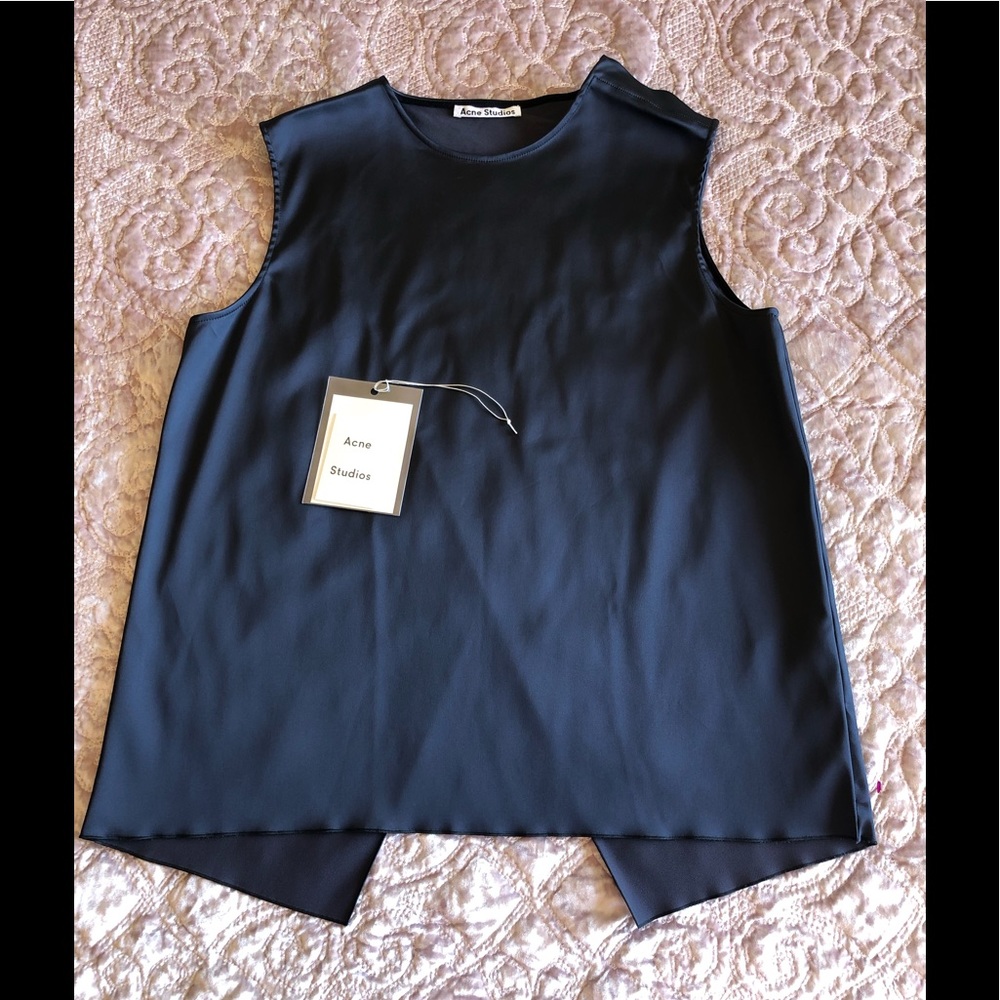 Acne Studios Clair Str Satin Woven Top